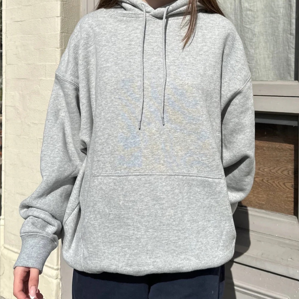 Brandy Melville Gray Christy Hoodie 100% Cotton